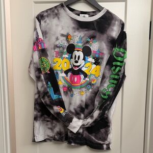 Disneyland Mickey Mouse 2024 Tie-Dye Long Sleeve Tee